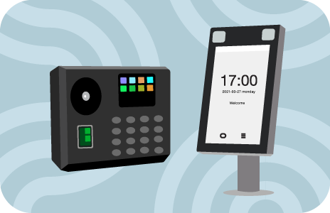 new biometric timeclocks graphic