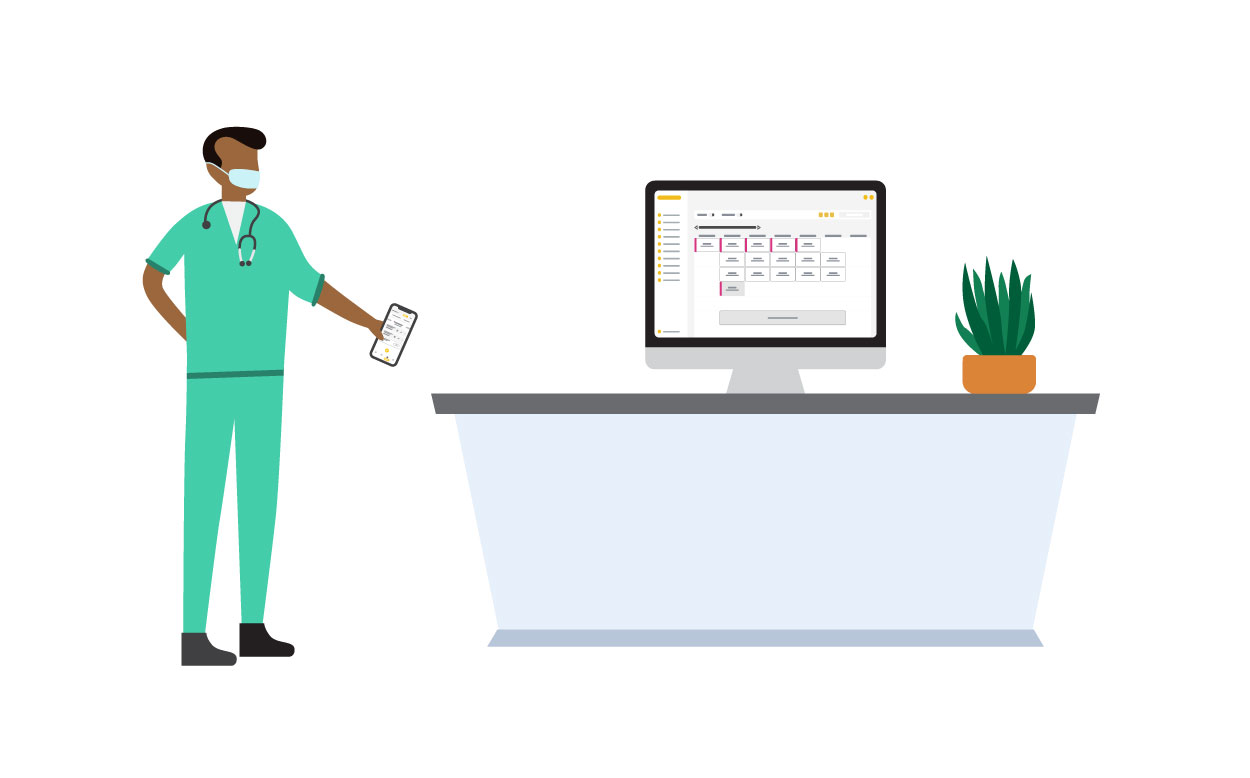 Timecloud Time and Attendance Healthcare Illustration