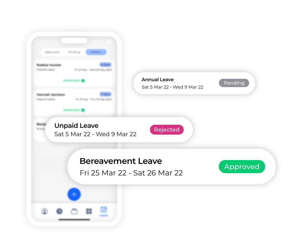 Mobile app leave page