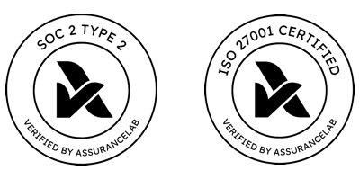 Timecloud ISO and SOC2 compliance badges
