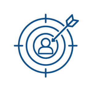 Icon showing targeted staff updates with timecloud