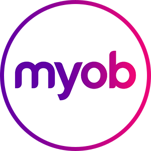 MYOB logo - integrates with Timecloud